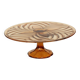 Orange Amber Art Deco Cake Plate Pastry Dish Val Saint Lambert