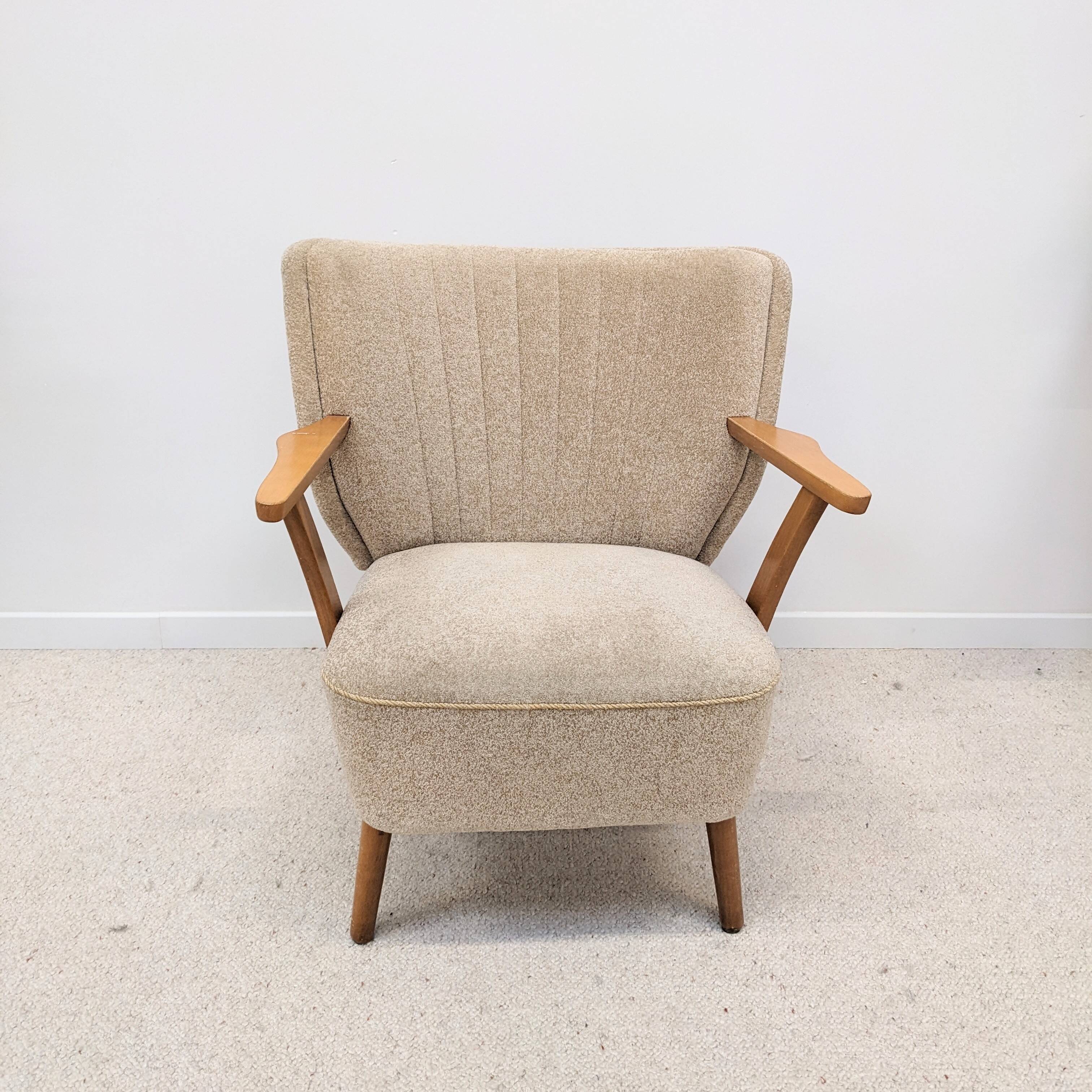Beige cocktail armchair