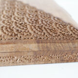 Antique chiseled wooden box