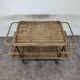 1960s rattan rolling dessert trolley