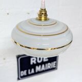Pink and gold granite glass pendant light