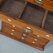 Very Tall Dutch Art Nouveau Walnut Apothecary Cabinet Barber Cabinet, 1900s
