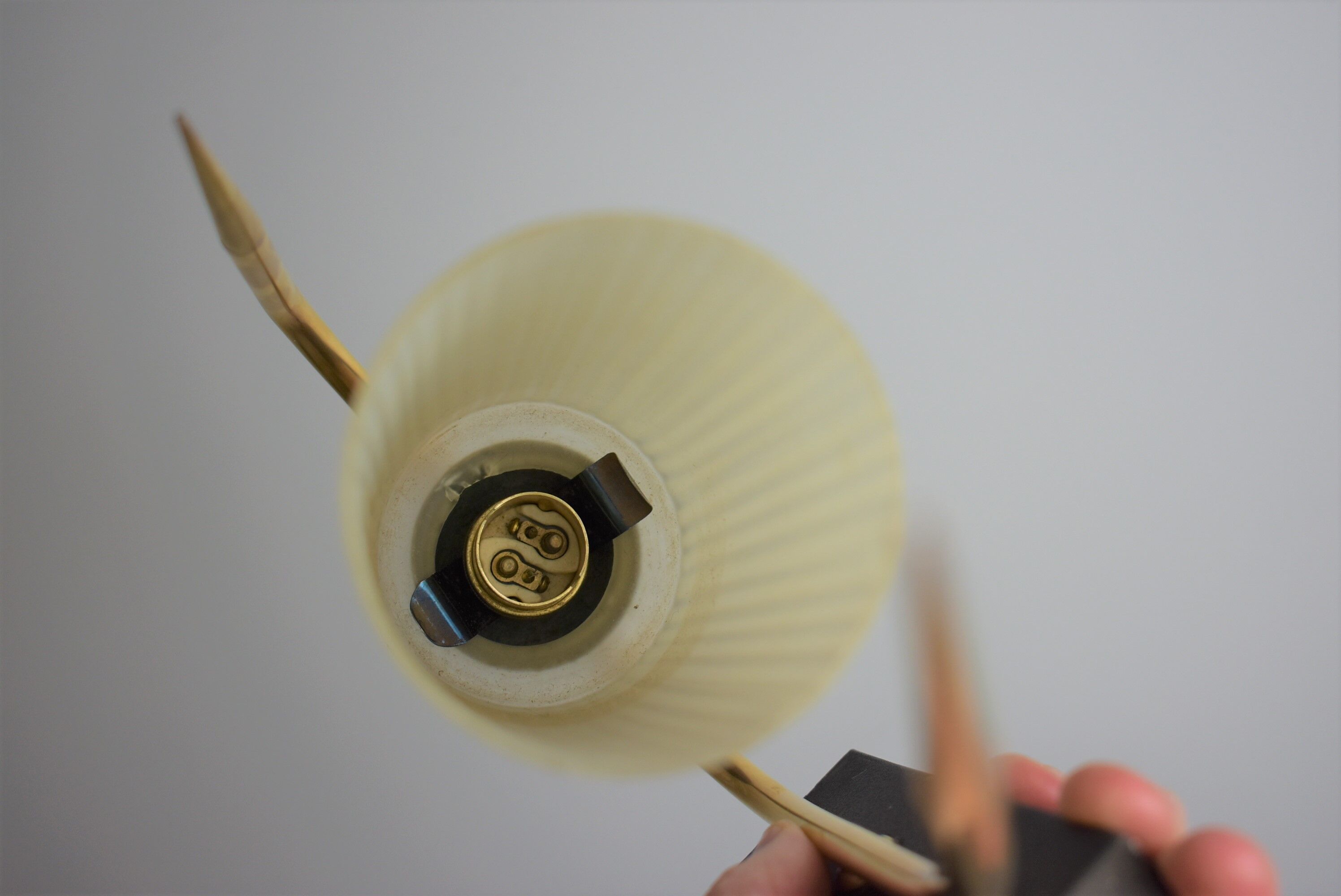 Vintage brass tip wall light