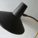 Lamp with ball black metal and brass of the 1950s