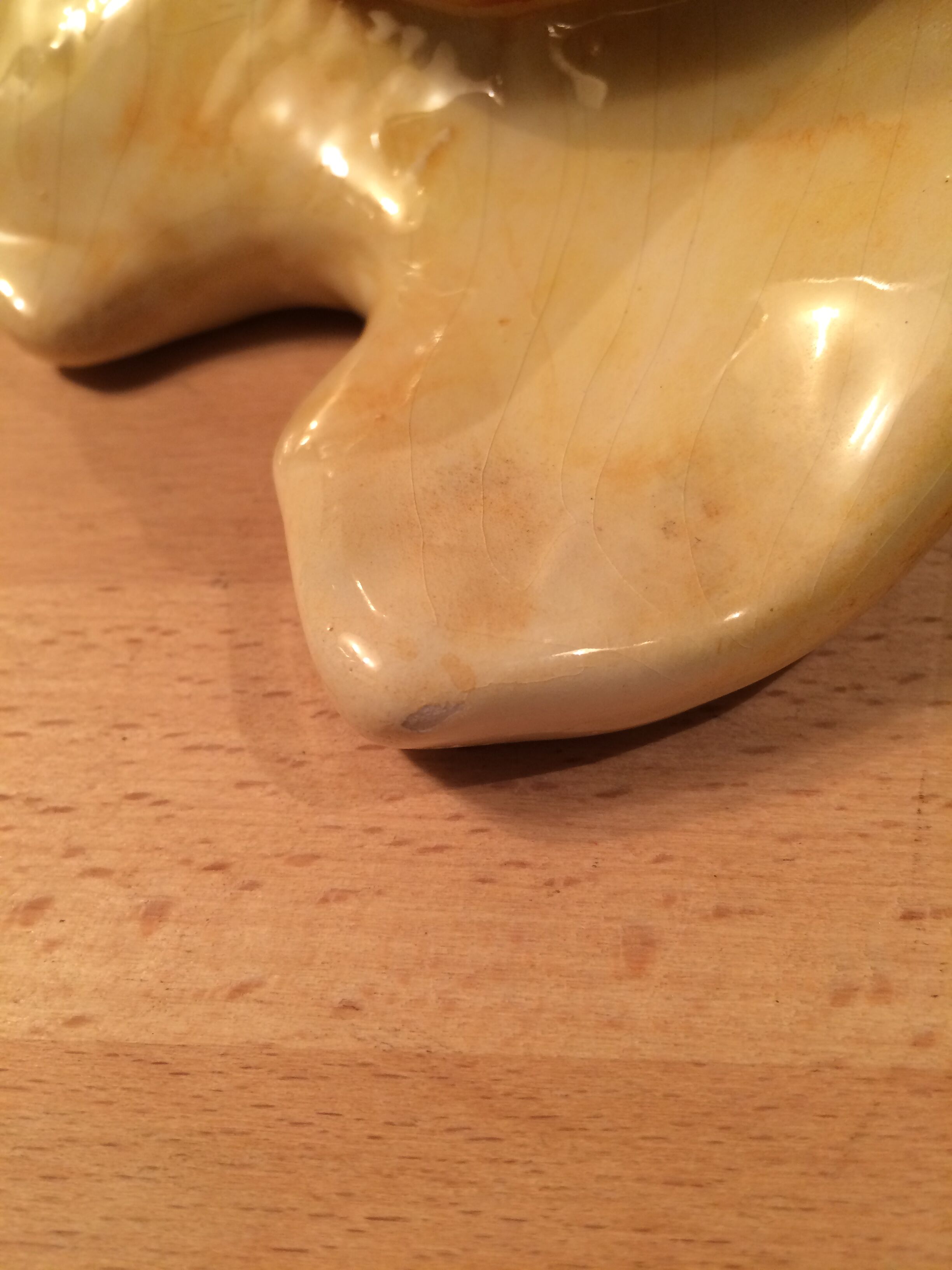 Soup cob of ceramic corn slurry vintage