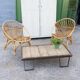 Paire de fauteuils en rotin vintage