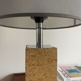 Vintage cork and chrome foot lamp