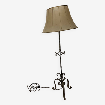 Art Nouveau wrought iron lamp base