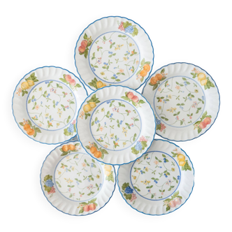 6 assiettes Staffordshire collection Margarita