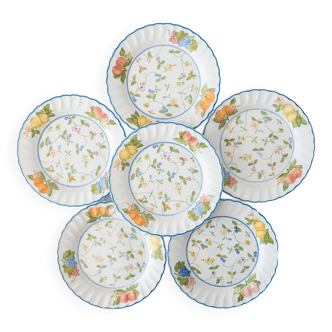6 Staffordshire plates Margarita collection