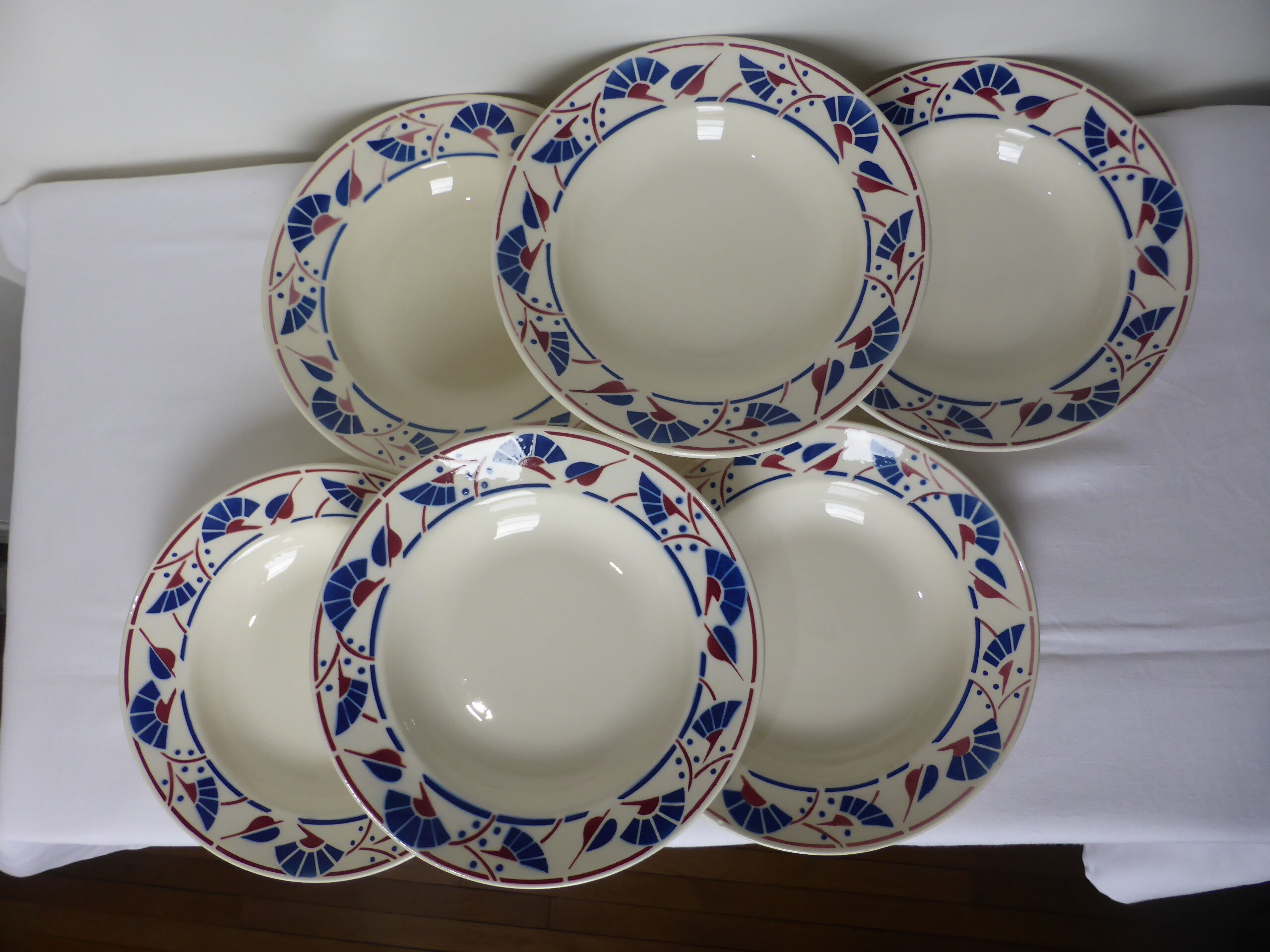 6 hollow plates of Badonviller model Mousmee 221002