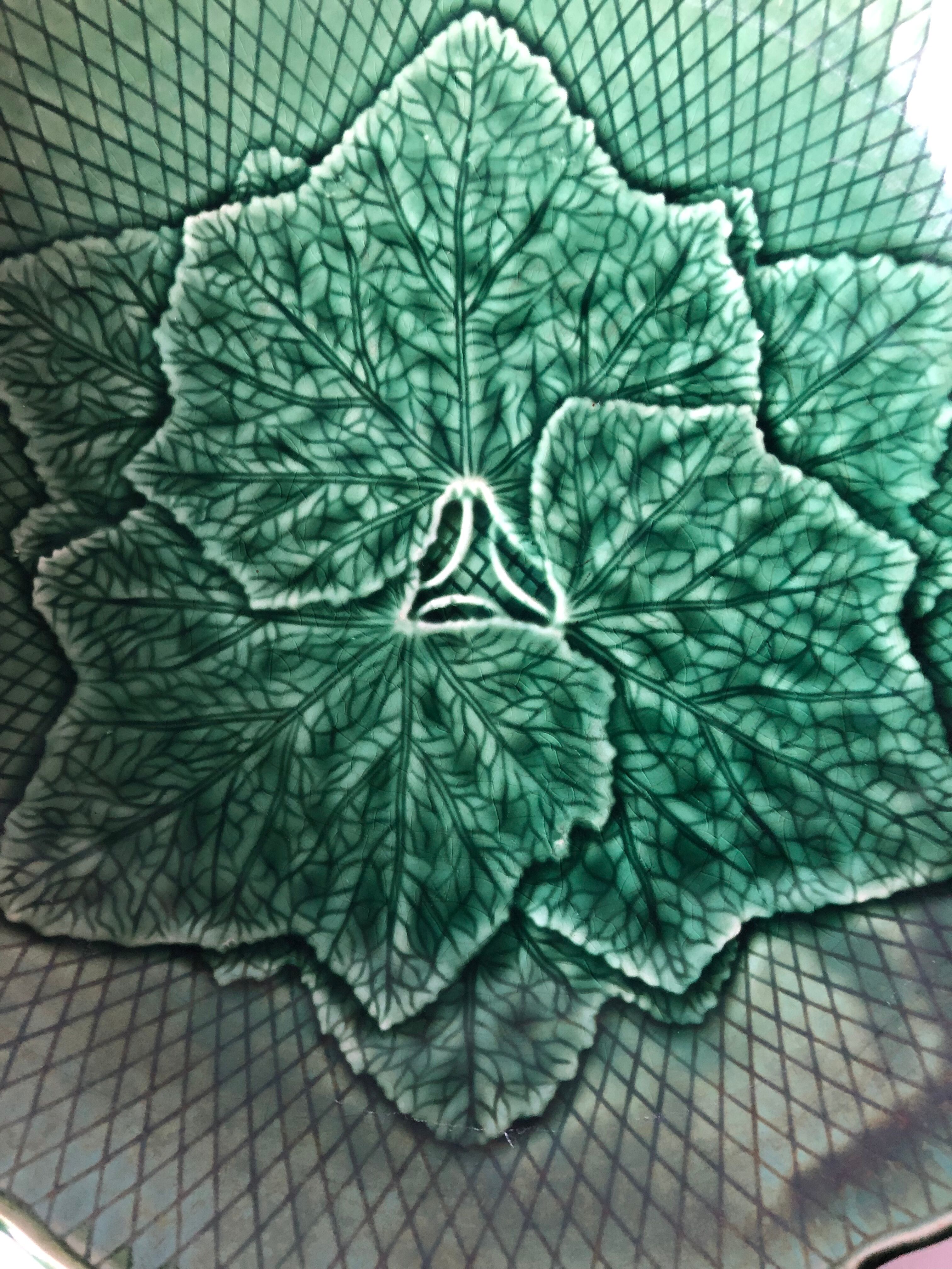 Vintage dish in green earthenware Gien