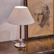 The Swedish Court Jeweler CG Hallberg, Table Lamp, Silver Plate, Swedish Grace 1930s