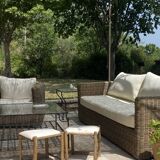 Duo tabourets bois d’olivier