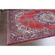 Vintage Turkish Oushak Handmade Wool Cotton Red Area Rug 124x209