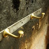 Golden bronze and black steel