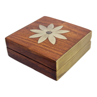 Teak and brass box 1970