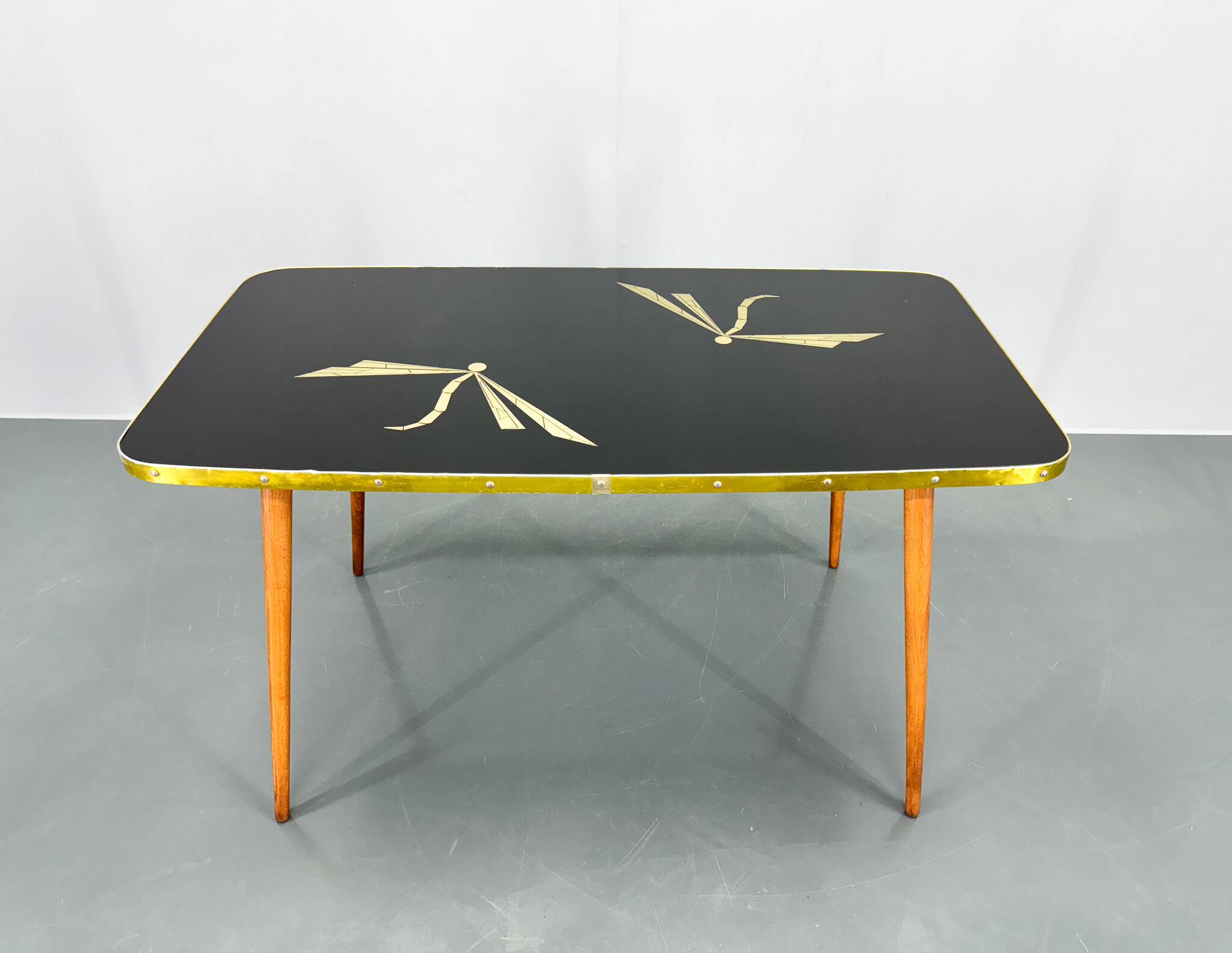Table basse en verre du milieu du siècle, fabriquée en Allemagne, 1960