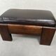 Vintage Leolux brown leather/oak lounge chair and ottoman by Harry de Groot – 1970
