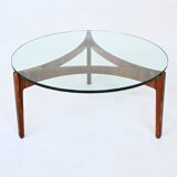 Sven Ellekaer sculptural coffee table rosewood Linneberg Denmark 1962