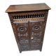 Small antique side table in carved wood.