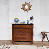 Vintage structured wood chest of drawers