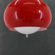 1970s Harvey Guzzini Red Pendant Light for Meblo, Italy