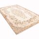 6x9 Cream & Brown Oriental Vintage Rug, 175x290Cm