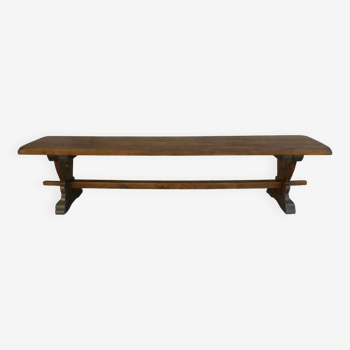 Old monastery bench in solid wood, length 180 cm