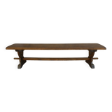 Old monastery bench in solid wood, length 180 cm