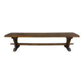 Old monastery bench in solid wood, length 180 cm