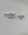Pair of vintage wall lights, moulded pressed white matte ABS, France, 1980.