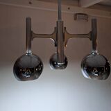 Fonderal Space Age Chandelier – Mid-Century Modern Chrome, Stamped “Fondera