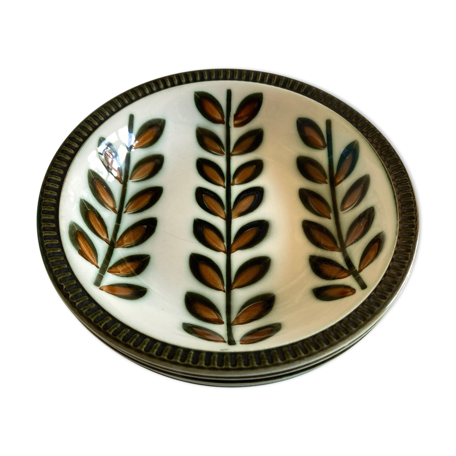 Set of 5 plates cap Rambouillet 1960 de Boch 1841 1966