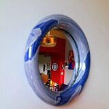60s glazed ceramic mirror