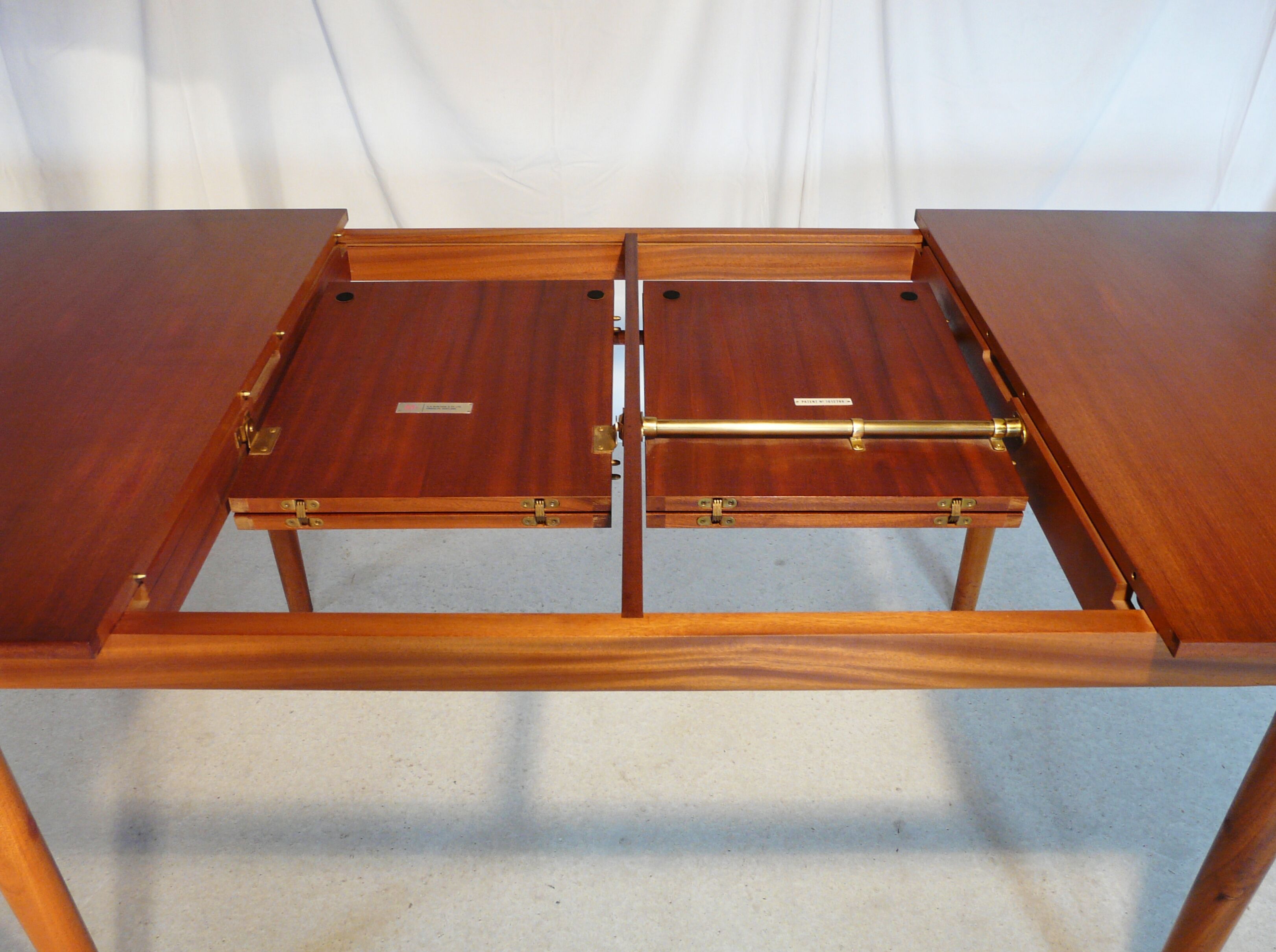 Extendable table set and six Scandinavian Teak Mc Intosh chairs