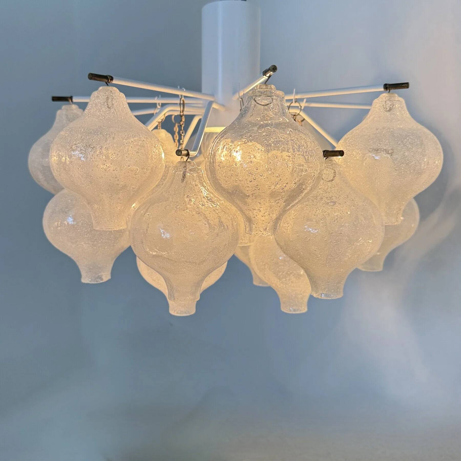 Mid-century Tulipan glass flushmount by Kalmar, Austria, 1960s