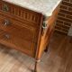 Louis XVI style chest of drawers, spinning top legs - transition style marquetry