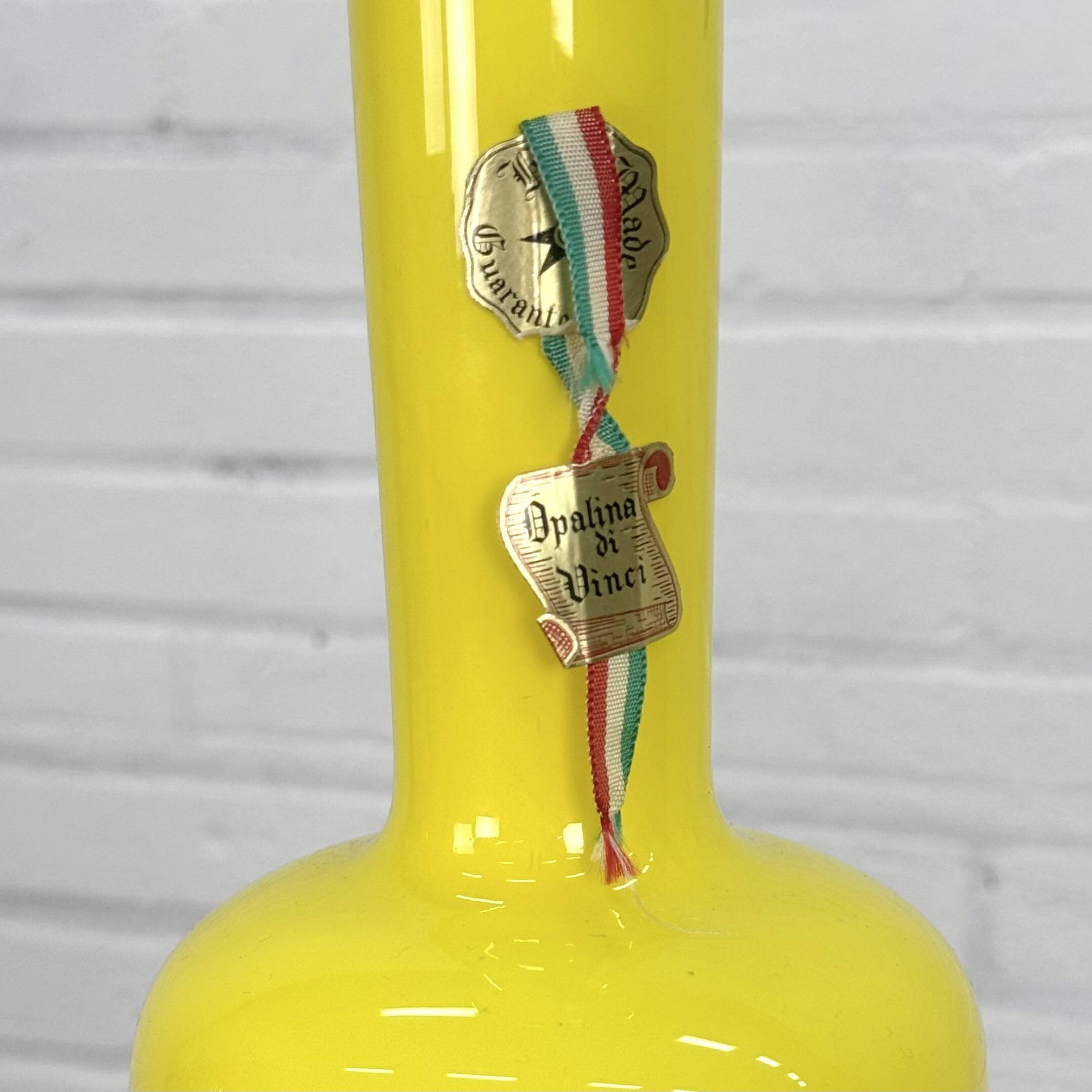 Yellow Italian carafe Opaline by Vinci