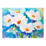 Original watercolor with flowers. flower painting. white watercolor flowers