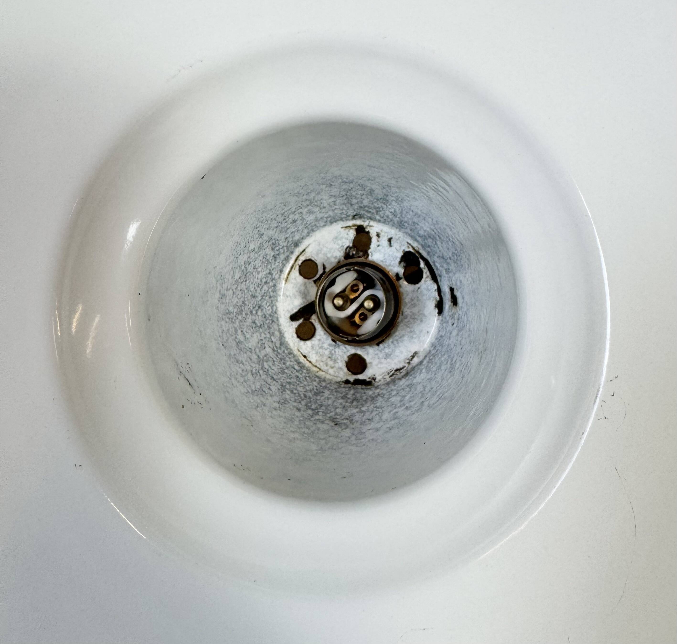 Industrial Grey Enamel Factory Pendant Lamp from Thorlux, 1960s