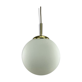 60s 70s lamp ceiling lamp ball lamp opal brass glass space age design