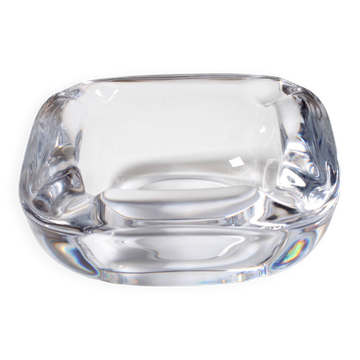 Vintage Heavy Crystal Ashtray / Vannes Le Chatel Crystal / France / 1980s