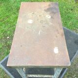 Vintage metal table from an industrial workshop for a makeover