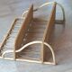 Wall shelf in rattan and bamboo, 70s