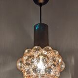 Amber bubble pendant lamp by Helena Tynell for Limburg 60s/70s