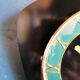 Clock vintage formica silent wall clock "ffr black and green"