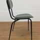 Set de 4 chaises années 50, métal et skaï vert