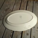 Oval Ceramics Plate Villeroy Boch Green Edge Mint and Gold