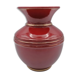 Red ceramic vase